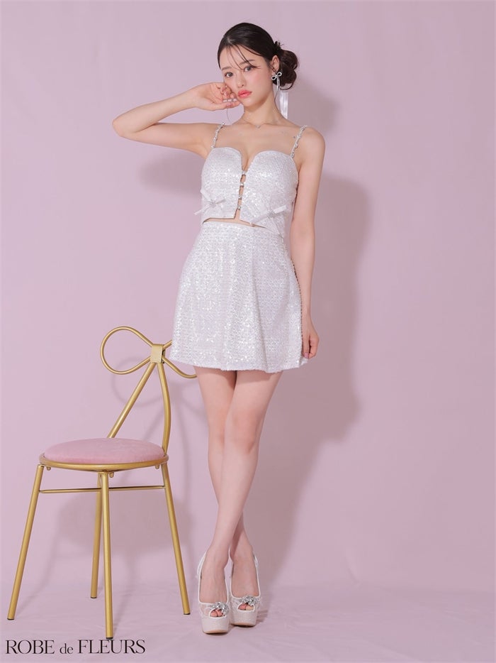 ROBE de FLEURS ローブドフルール 【XSサイズあり】サイドミニリボン