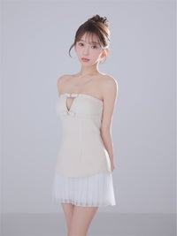 ROBE de FLEURS anier.ROBE ローブドフルール アニエルローブ 【XSサイズあり】 Twin Bow Layered Mini Dress（anier4090） fm-anier4090-c