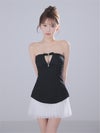 ROBE de FLEURS anier.ROBE ローブドフルール アニエルローブ 【XSサイズあり】 Twin Bow Layered Mini Dress（anier4090） fm-anier4090-c
