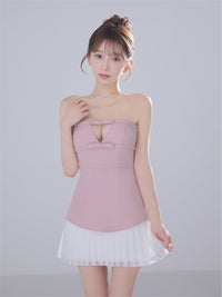 ROBE de FLEURS anier.ROBE ローブドフルール アニエルローブ 【XSサイズあり】 Twin Bow Layered Mini Dress（anier4090） fm-anier4090-c