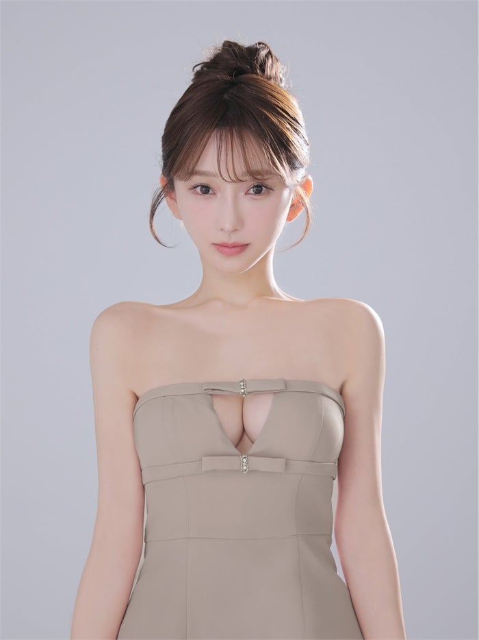 ROBE de FLEURS anier.ROBE ローブドフルール アニエルローブ 【XSサイズあり】 Twin Bow Layered Mini Dress（anier4090） fm-anier4090-c
