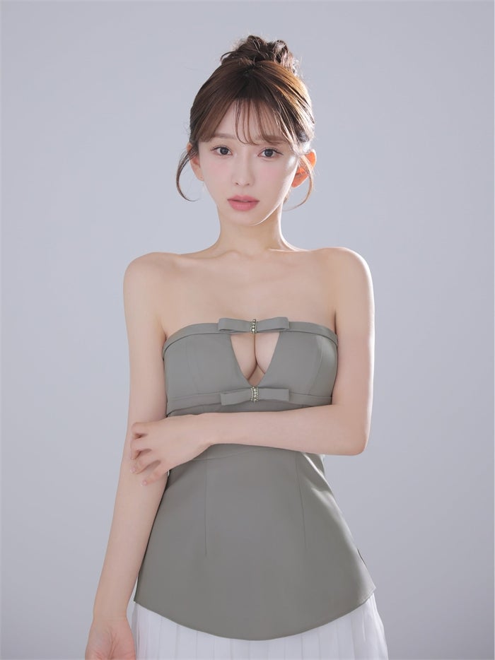 ROBE de FLEURS anier.ROBE ローブドフルール アニエルローブ 【XSサイズあり】 Twin Bow Layered Mini Dress（anier4090） fm-anier4090-c
