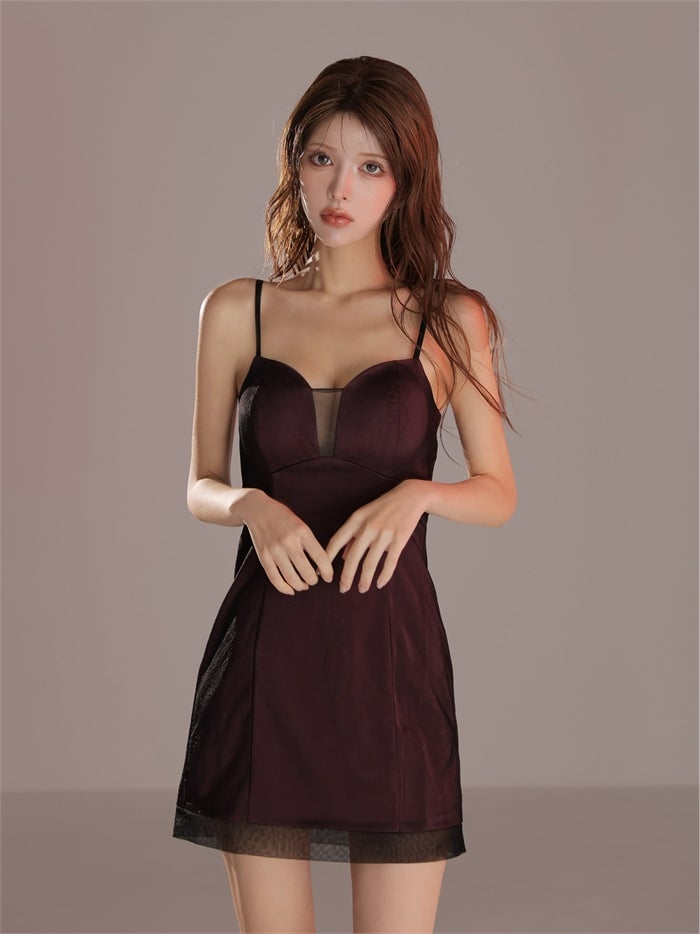 ROBE de FLEURS anier.ROBE ローブドフルール アニエルローブ 【XSサイズあり】Sheer Overlay Mini Dress fm-anier4093-c