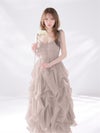 ROBE de FLEURS ローブドフルール 【XS～Lサイズあり】 ショルダーリボンバルーンフリルロングキャバドレス fm4687