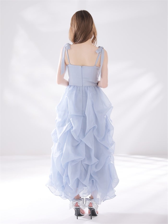 ROBE de FLEURS ローブドフルール 【XS～Lサイズあり】 ショルダーリボンバルーンフリルロングキャバドレス fm4687