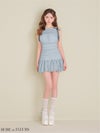 ROBE de FLEURS ローブドフルール 【XSサイズあり】ラメシフォンリボンキャミミニキャバドレス fm4917