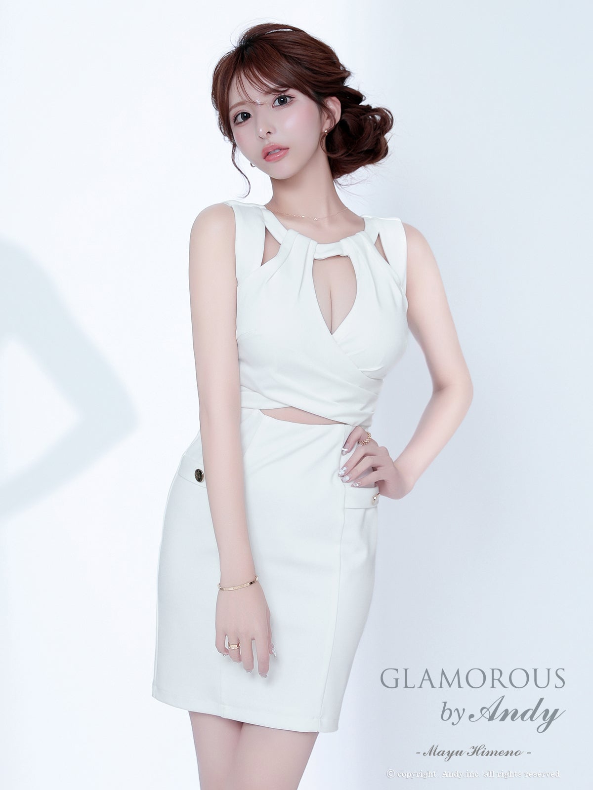 GLAMOROUS ノースリーブ　カットアウト　タイトシルエット ミニドレス gms-v903