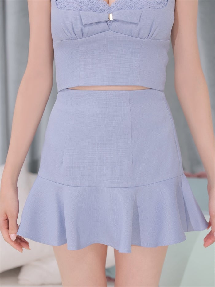 ROBE de FLEURS ローブドフルール リボンセットアップフレアミニキャバドレス fm4198-c