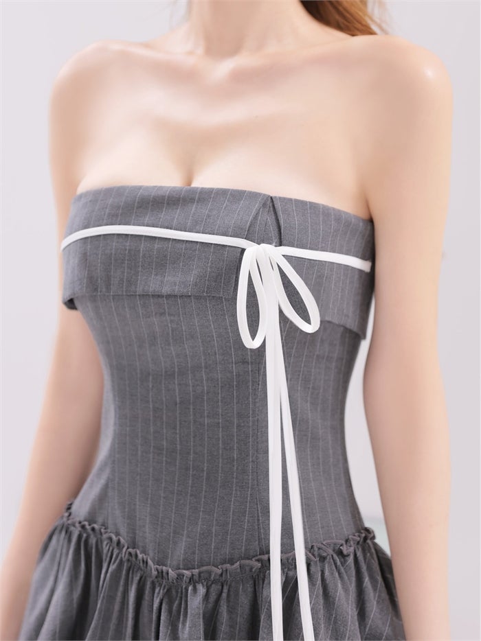 ROBE de FLEURS anier.ROBE ローブドフルール アニエルローブ Sweet Edge Stripe Dress fm-anier4091-c