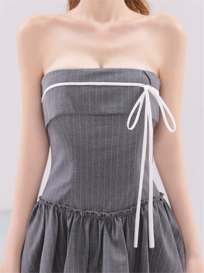 ROBE de FLEURS anier.ROBE ローブドフルール アニエルローブ Sweet Edge Stripe Dress fm-anier4091-c