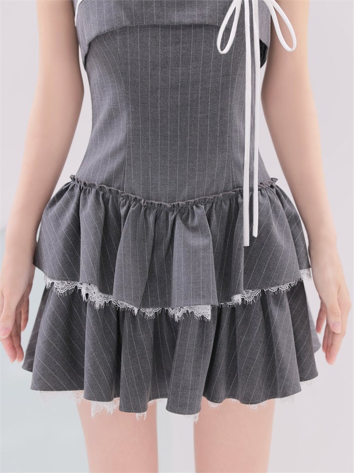 ROBE de FLEURS anier.ROBE ローブドフルール アニエルローブ Sweet Edge Stripe Dress fm-anier4091-c