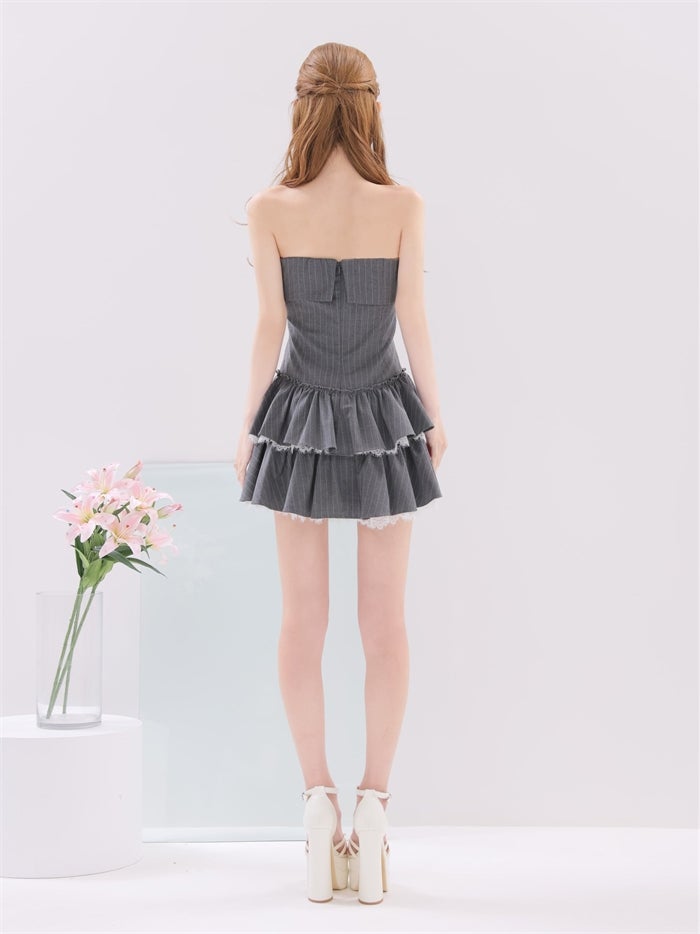 ROBE de FLEURS anier.ROBE ローブドフルール アニエルローブ Sweet Edge Stripe Dress fm-anier4091-c