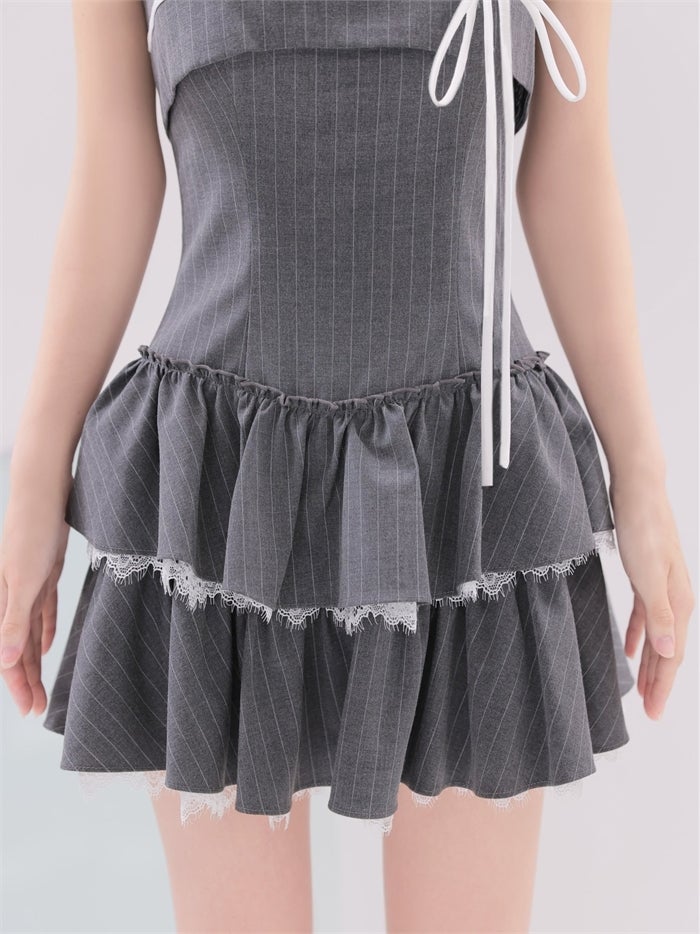 ROBE de FLEURS anier.ROBE ローブドフルール アニエルローブ Sweet Edge Stripe Dress fm-anier4091