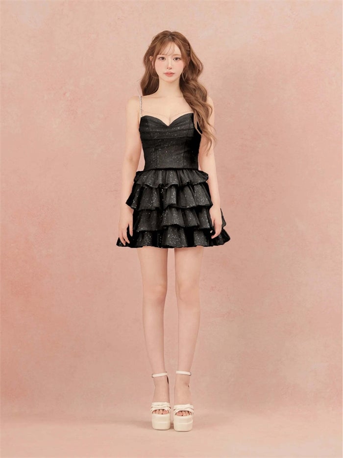ROBE de FLEURS ローブドフルール ビジューラメチュールフレアセットアップミニキャバドレス fm4939-c
