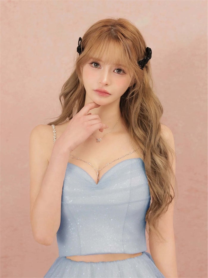 ROBE de FLEURS ローブドフルール ビジューラメチュールフレアセットアップミニキャバドレス fm4939-c