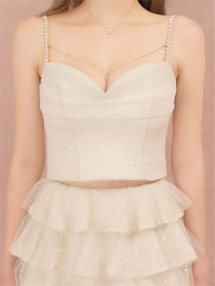 ROBE de FLEURS ローブドフルール ビジューラメチュールフレアセットアップミニキャバドレス fm4939-c