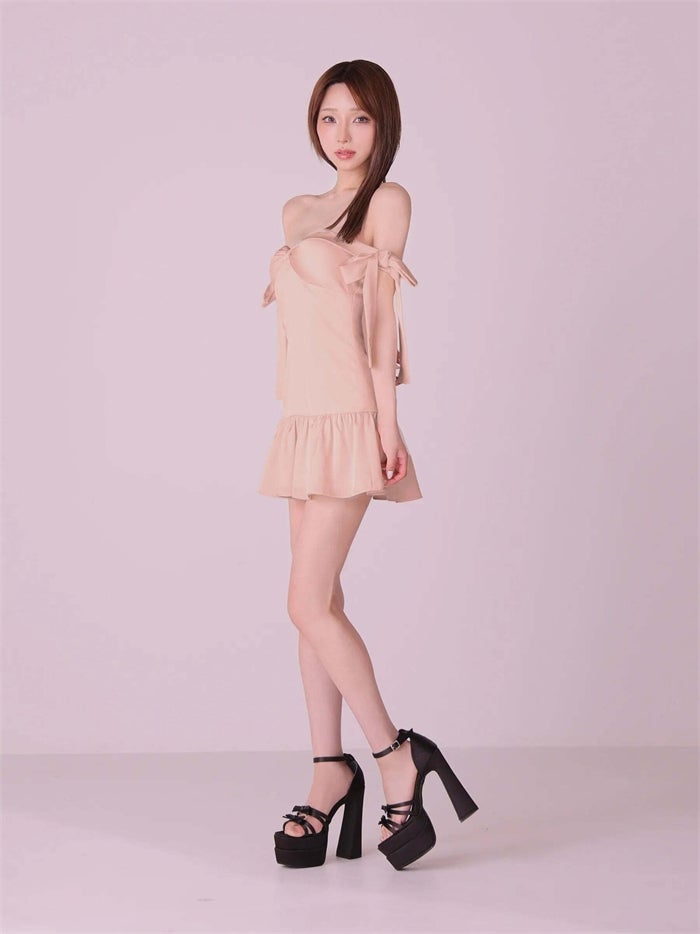 ROBE de FLEURS anier.ROBE ローブドフルール アニエルローブ Allure Ribbon Dress fm-anier4097-c