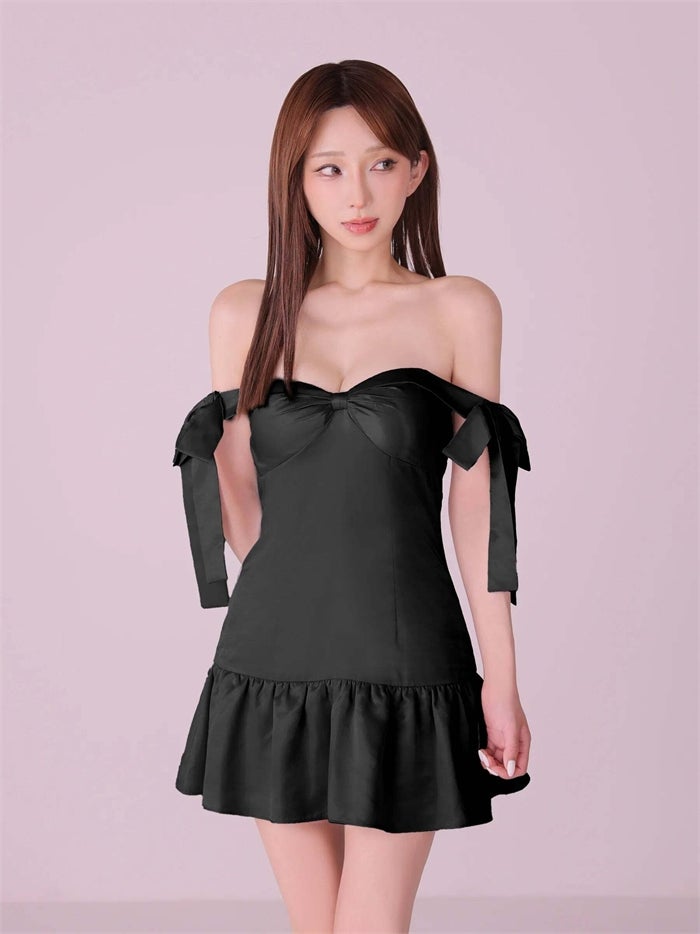 ROBE de FLEURS anier.ROBE ローブドフルール アニエルローブ Allure Ribbon Dress fm-anier4097-c