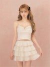 ROBE de FLEURS ローブドフルール ビジューラメチュールフレアセットアップミニキャバドレス fm4939