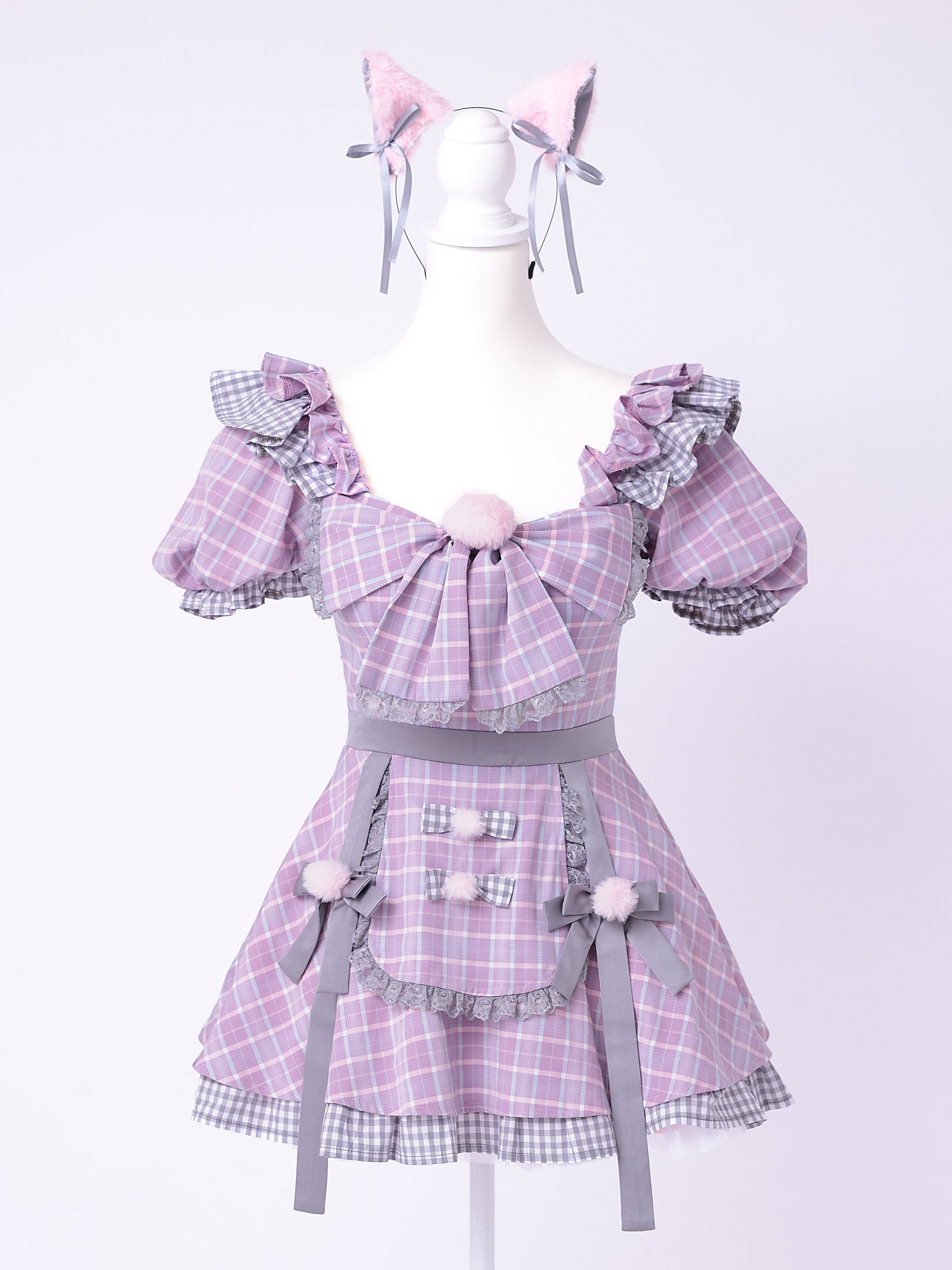 【3点セット】vanityME. × MIYANISHIYAMA おすましネコちゃんドレス ピンク vcsct-260152-1-ac
