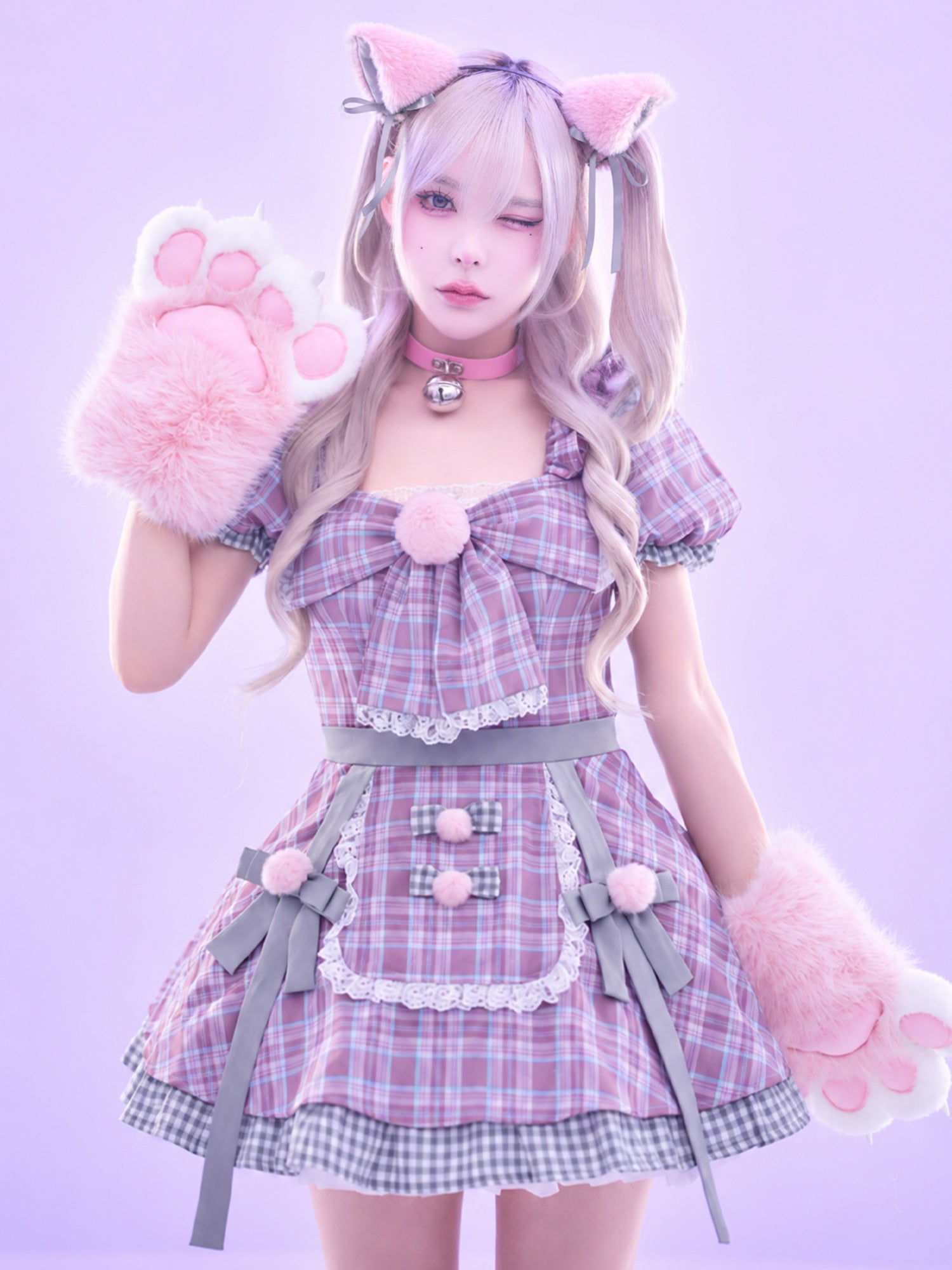vanityME. × MIYANISHIYAMA おすましネコちゃんドレス ピンク vcsct-260152-1-ac