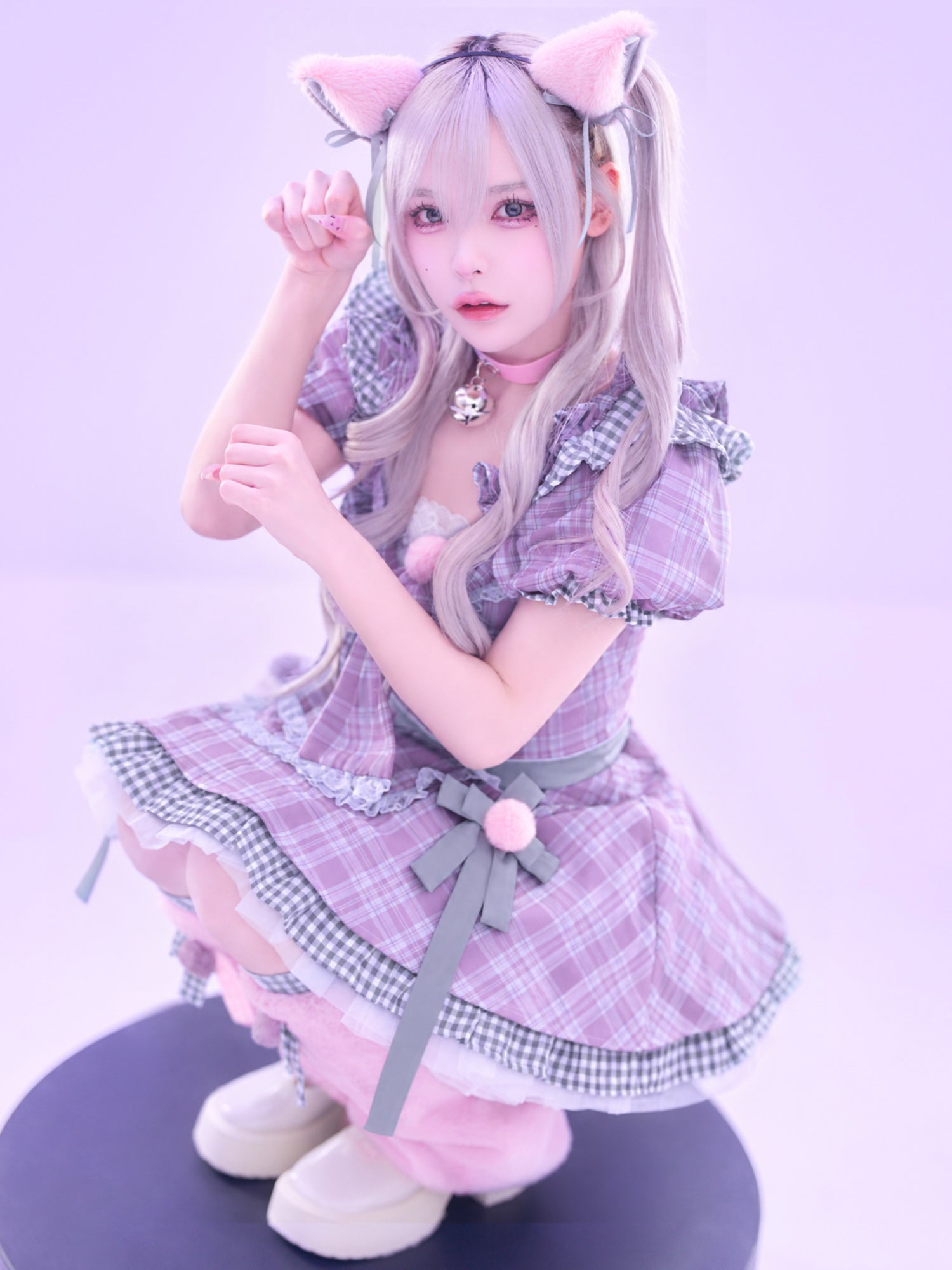 【3点セット】vanityME. × MIYANISHIYAMA おすましネコちゃんドレス ピンク vcsct-260152-1-ac