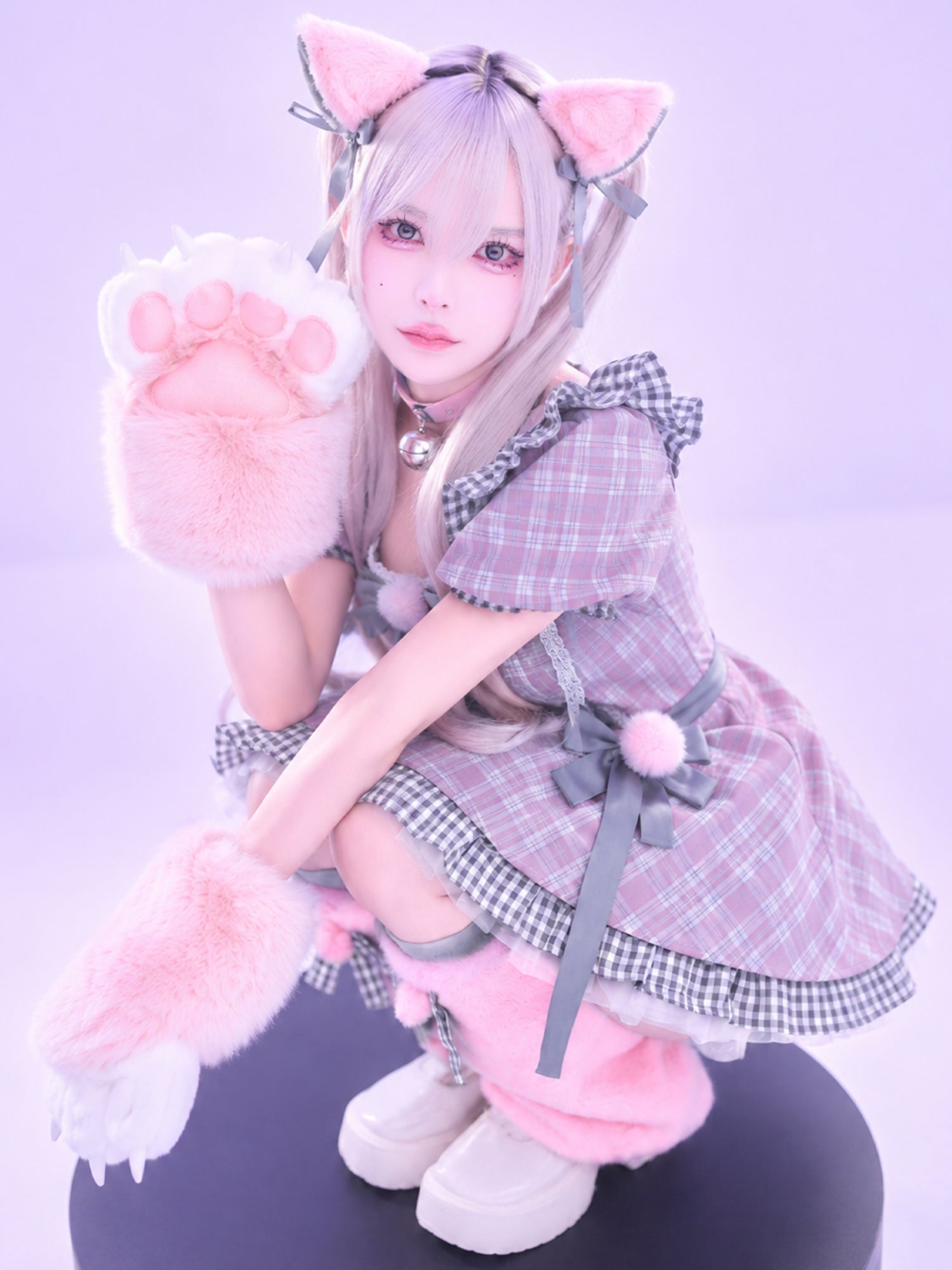 【3点セット】vanityME. × MIYANISHIYAMA おすましネコちゃんドレス ピンク vcsct-260152-1-ac