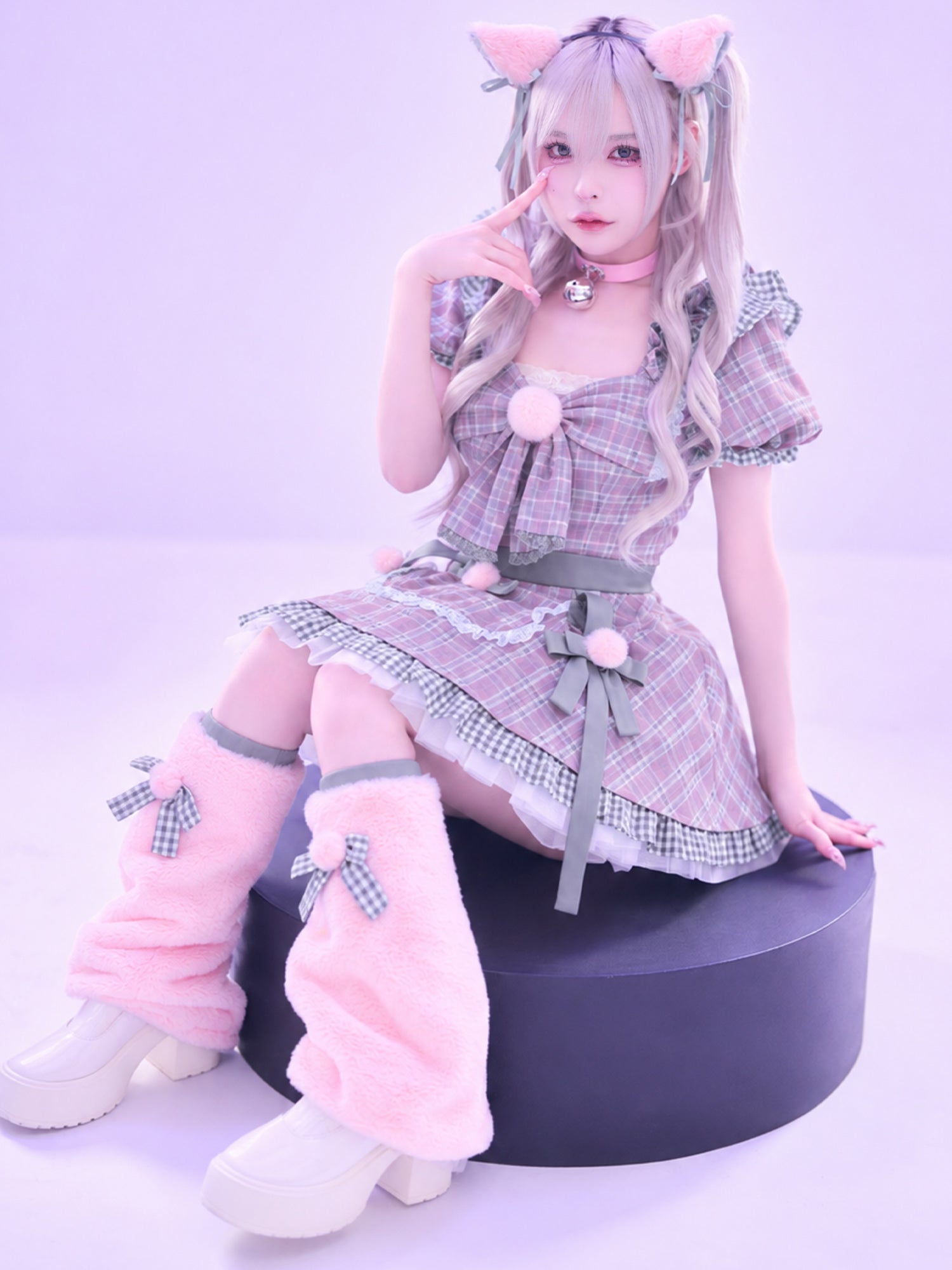 【3点セット】vanityME. × MIYANISHIYAMA おすましネコちゃんドレス ピンク vcsct-260152-1-ac