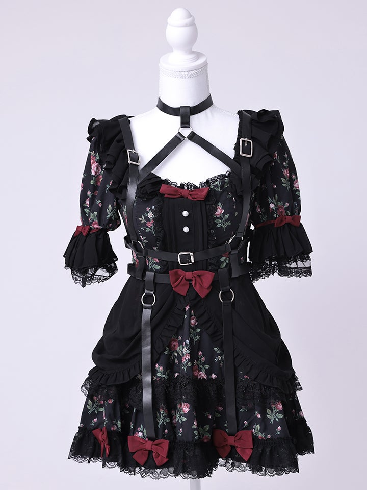 【3点セット】Secret Garden シークレットガーデン クラシカルフリルメイド ホワイト ブラック vcsot-260158-na-ac