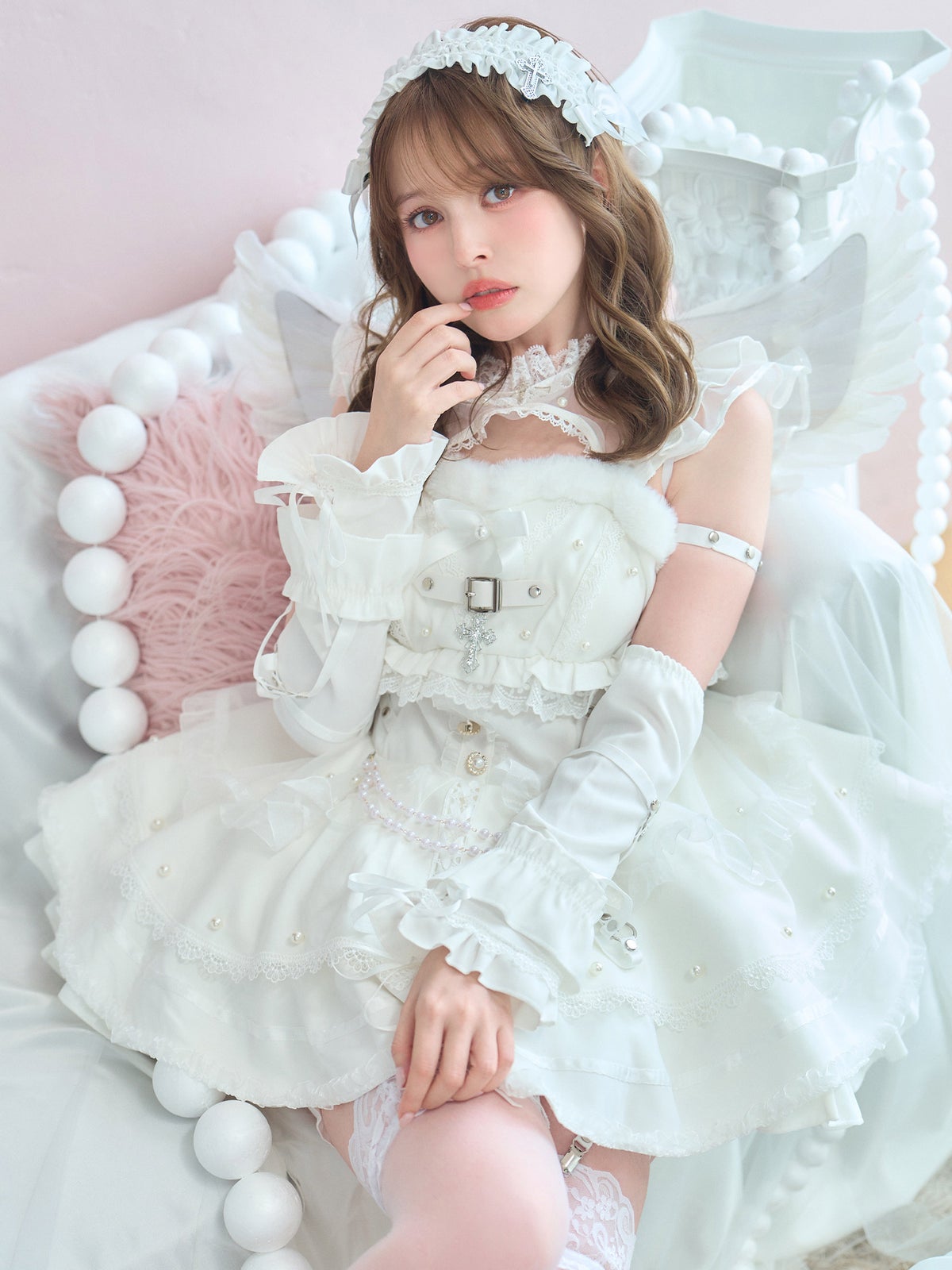 【10点セット】Malymoon マリームーン デュアルフェザーエンジェル ホワイト mlcs26036-1