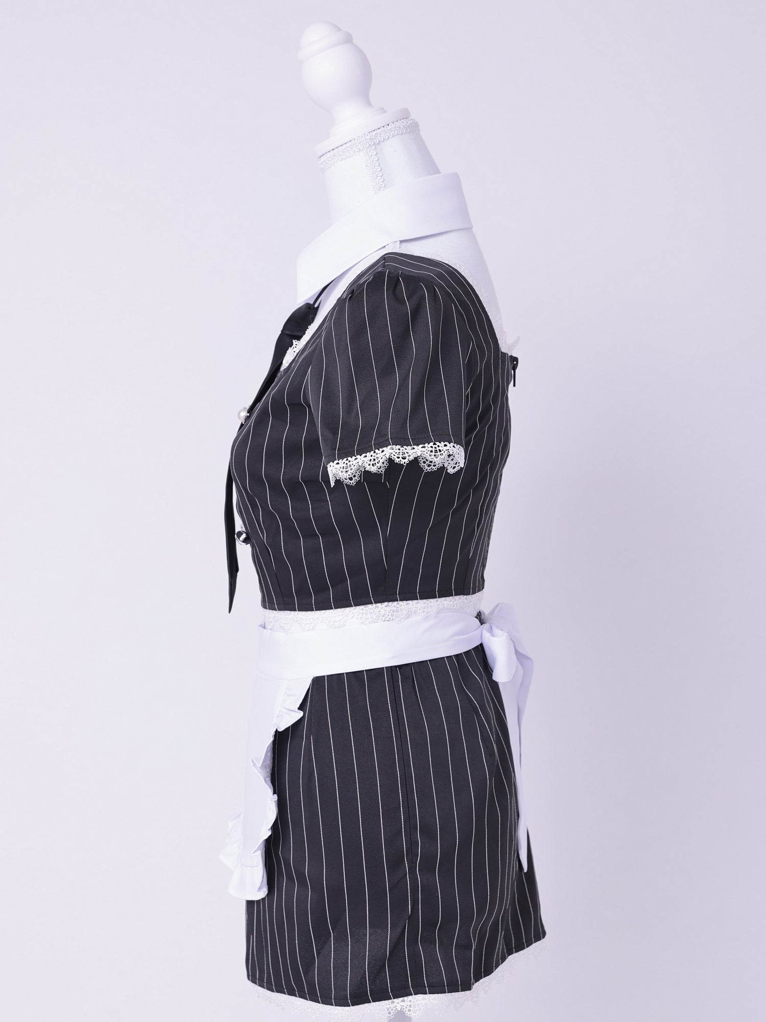 【6点セット】STRIPE Maid ストライプメイド グレー vcsot-220563-3-wh