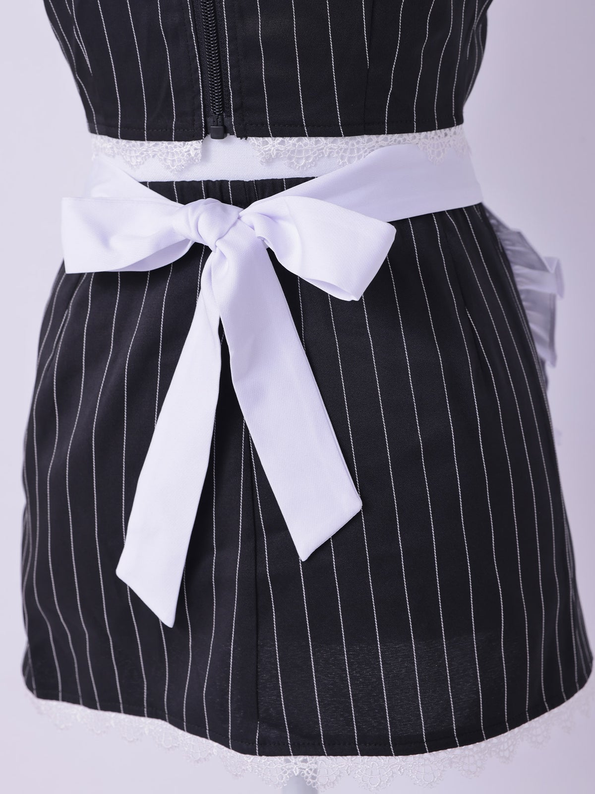 【6点セット】STRIPE Maid ストライプメイド グレー vcsot-220563-3-wh