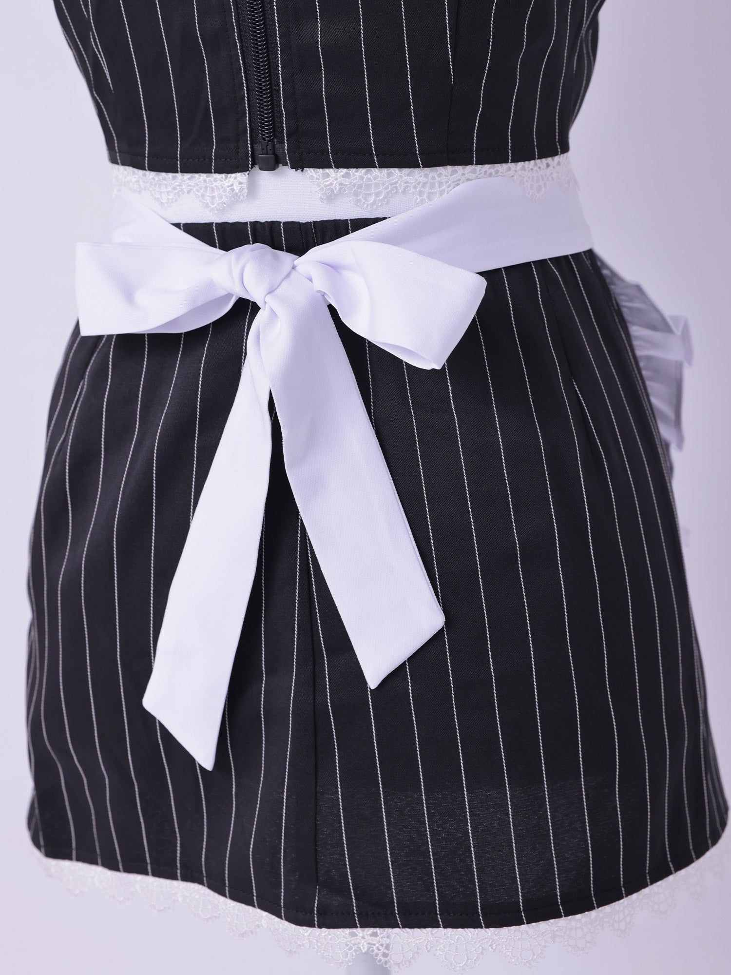 【6点セット】STRIPE Maid ストライプメイド グレー vcsot-220563-3-wh