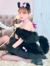 【7点セット】Lady Marie Lady Marie レディマリー ファーリボンキャット ブラック vcsct-260155-na