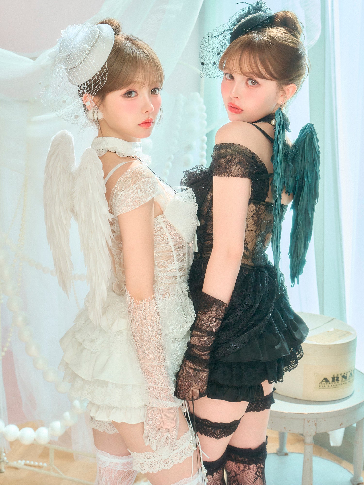 【7点セット】MARIA with fabulous Lace マリアウィズファビュラスレース レースエンジェル ブラック vcsot-260530-2-ac