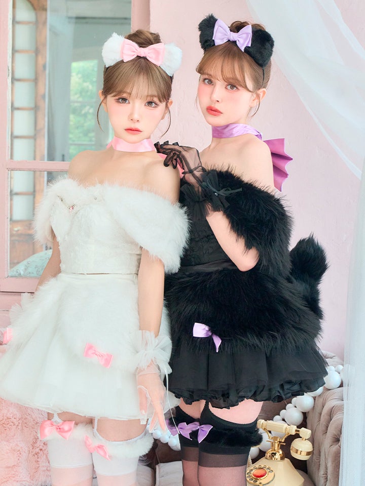【7点セット】Lady Marie Lady Marie レディマリー ファーリボンキャット ホワイト vcsct-260155-1-na