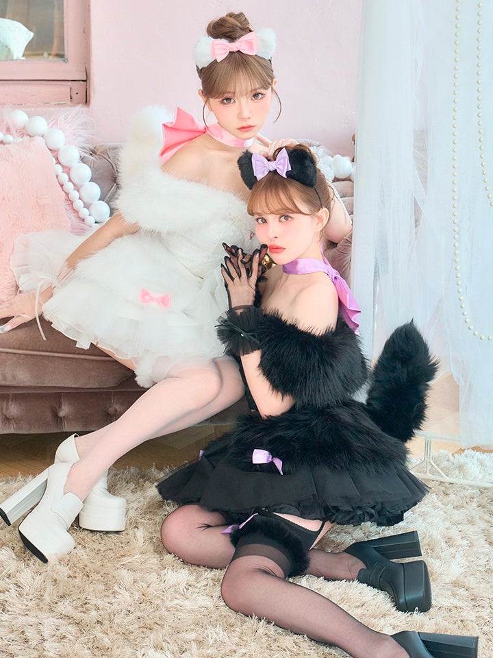 【7点セット】Lady Marie Lady Marie レディマリー ファーリボンキャット ホワイト vcsct-260155-1-na