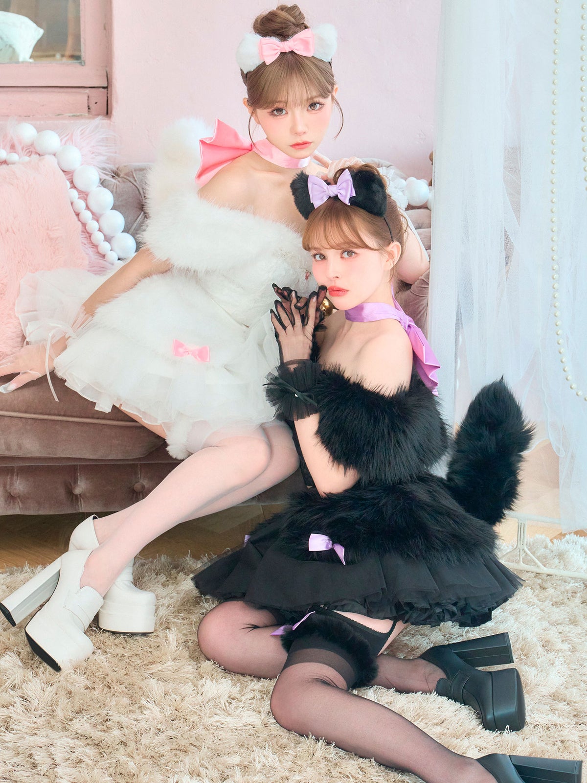 【7点セット】Lady Marie Lady Marie レディマリー ファーリボンキャット ホワイト vcsct-260155-1-na
