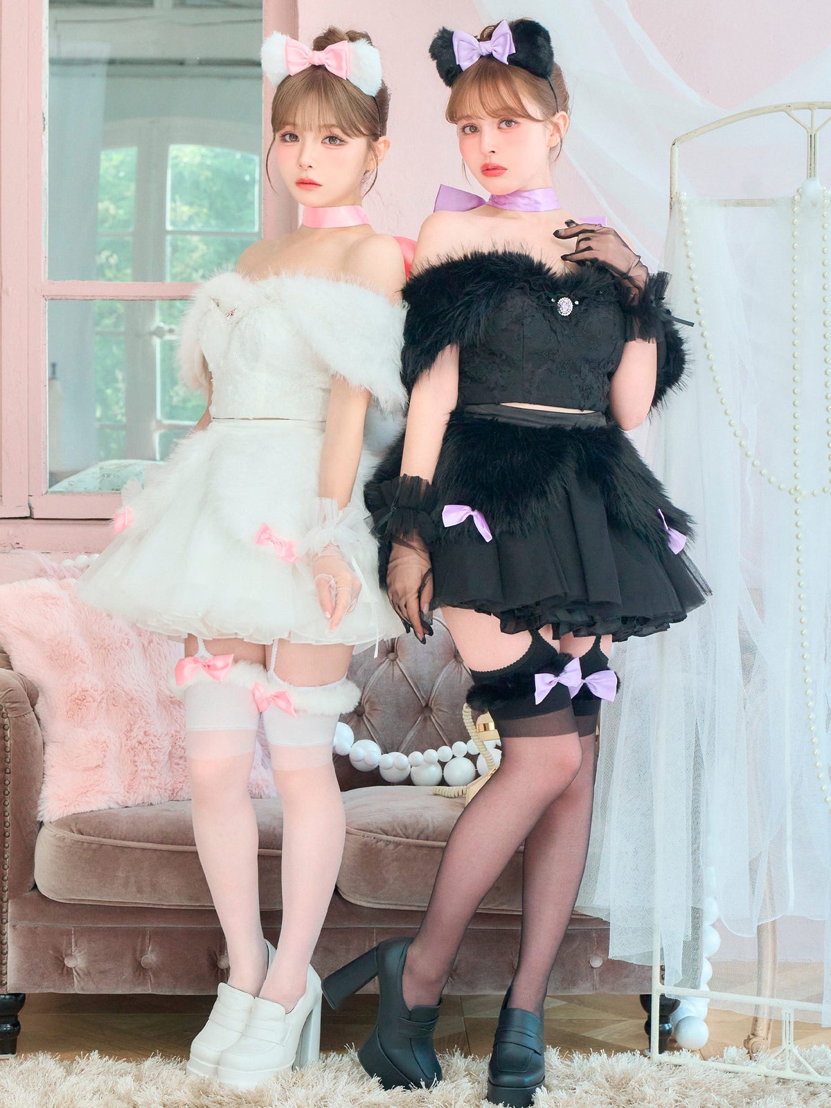 【7点セット】Lady Marie Lady Marie レディマリー ファーリボンキャット ホワイト vcsct-260155-1-na