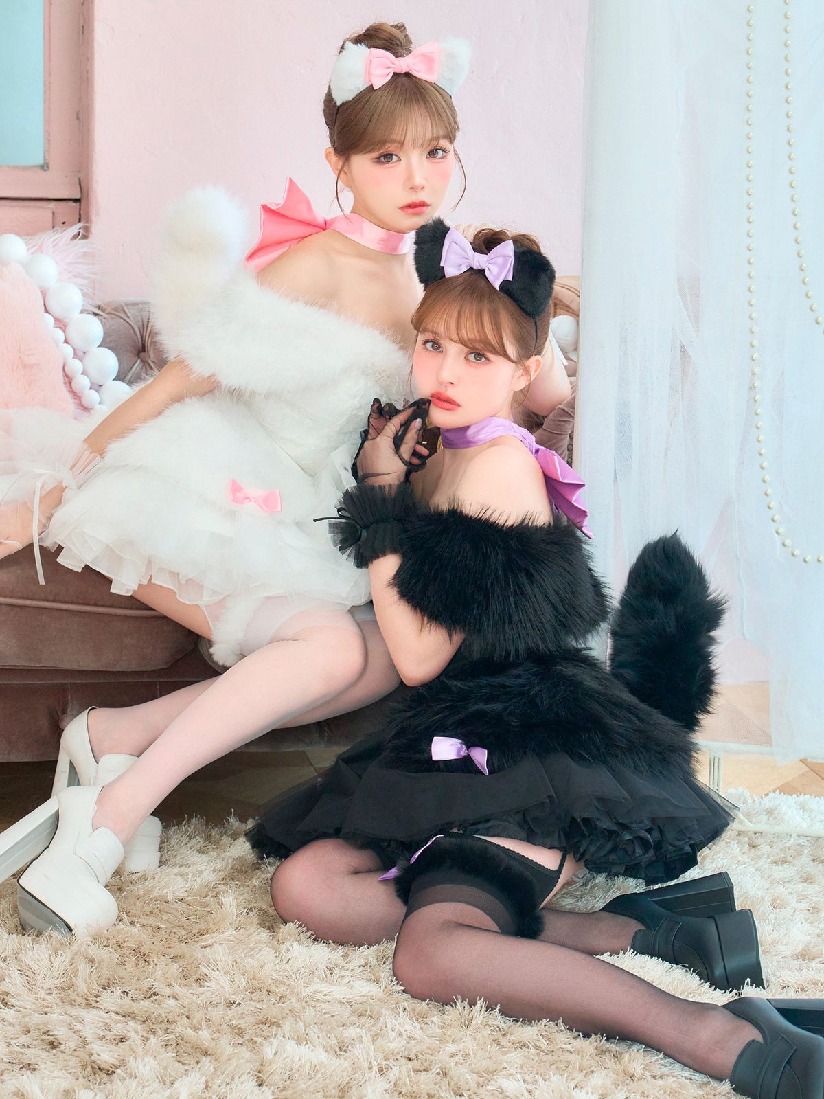 【7点セット】Lady Marie Lady Marie レディマリー ファーリボンキャット ホワイト vcsct-260155-1-na