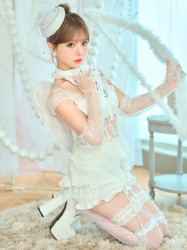【7点セット】MARIA with fabulous Lace マリアウィズファビュラスレース レースエンジェル ホワイト vcsot-260530-1a