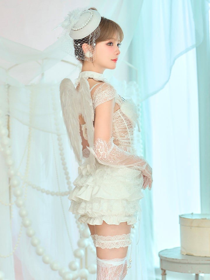 【7点セット】MARIA with fabulous Lace マリアウィズファビュラスレース レースエンジェル ホワイト vcsot-260530-1a
