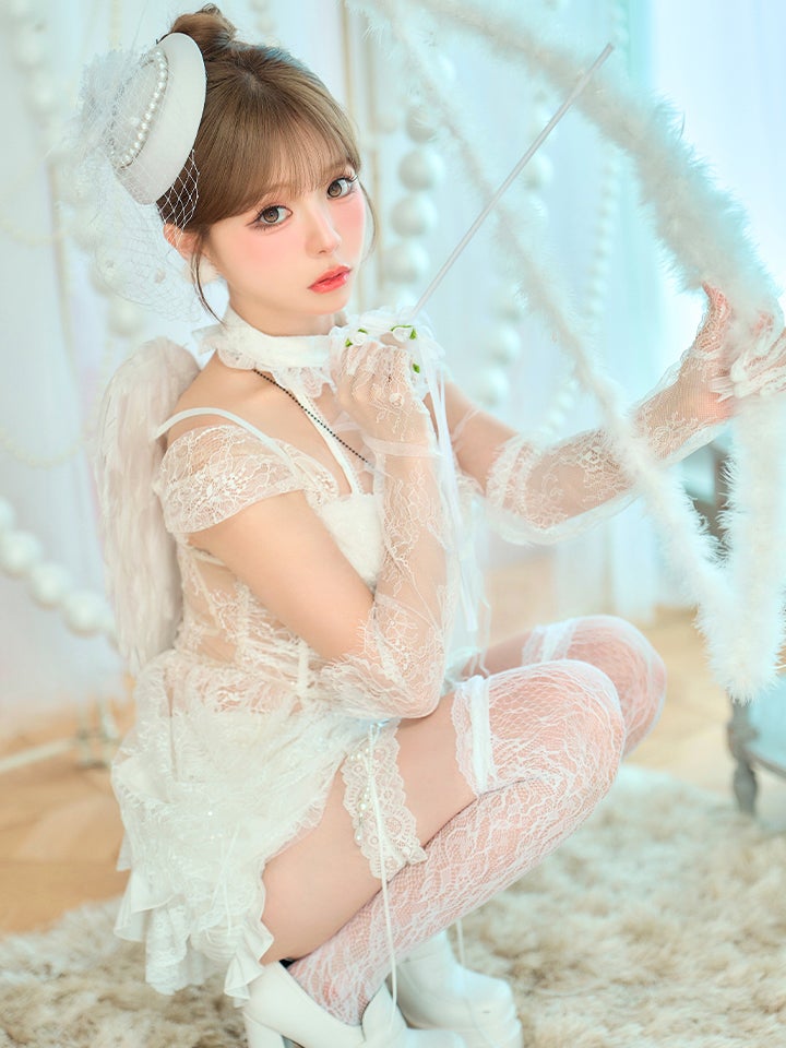 【7点セット】MARIA with fabulous Lace マリアウィズファビュラスレース レースエンジェル ホワイト vcsot-260530-1a