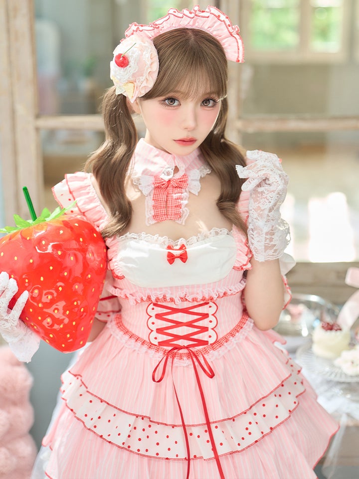 【4点セット】SUMMER WHIP STRIPE ちゃん サマーホイップ ストライプ ブルー ピンク vcsmd-260151-my-ac