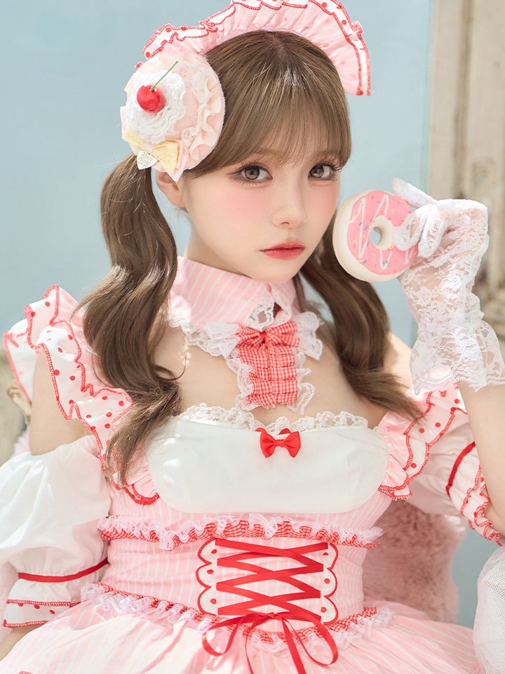 【4点セット】SUMMER WHIP STRIPE ちゃん サマーホイップ ストライプ ブルー ピンク vcsmd-260151-my-ac