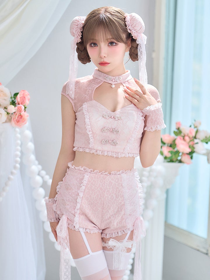 【5点セット】ROS? Chinois ロゼシノワ レースローズチャイナ ピンク vcsch-26016-1