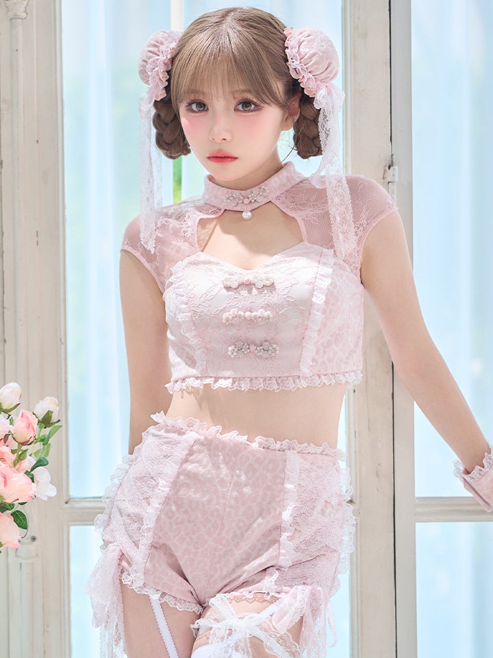 【5点セット】ROS? Chinois ロゼシノワ レースローズチャイナ ピンク vcsch-26016-1