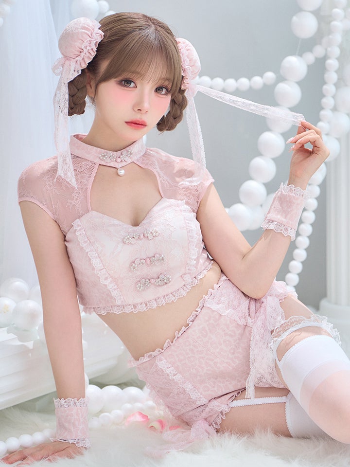 【5点セット】ROS? Chinois ロゼシノワ レースローズチャイナ ピンク vcsch-26016-1