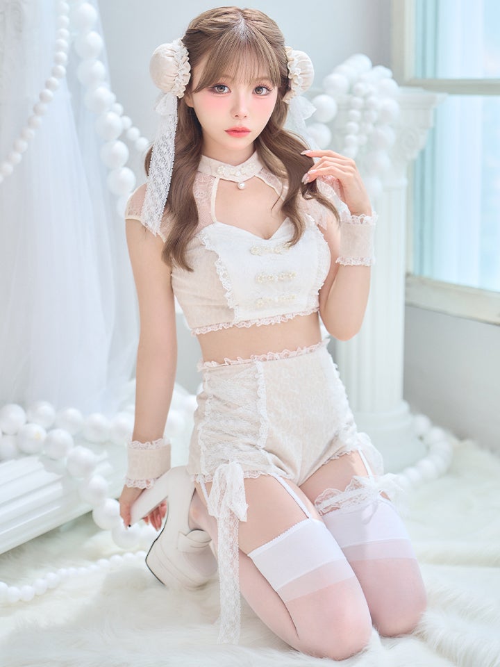 【5点セット】ALVINO Chinois アルヴィノシノワ レースローズチャイナ アイボリー vcsch-260160-2-ac