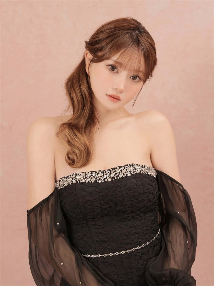 ROBE de FLEURS ローブドフルール ビジューラインフリルスリーブミニキャバドレス fm5011-c